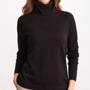 Dana Buchman Classic Black Turtleneck Sweater
